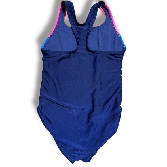 Speedo Girls Infinity Swimsuit One Piece Athletic Swimwear Pink Blue XS 5/6 - Picture 8 of 10